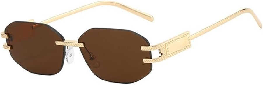 Солнцезащитные очки без металлической оправы. Модные женские солнцезащитные очки. Высококачественные солнцезащитные очки для защиты от солнца на открытом воздухе UJNHGQ, Gold Brown
Солнцезащитные очки без металлической оправы. Модные женские солнцезащитные очки. Высококачественные солнцезащитные очки для защиты от солнца на открытом воздухе UJNHGQ, Gold Brown