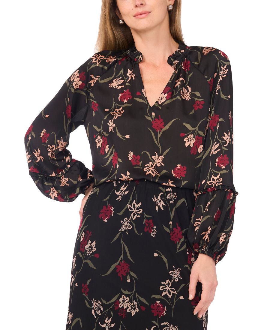 Женская блузка с цветочным принтом и завязками по низу Sam & Jess, Cordovan
Женская блузка с цветочным принтом и завязками по низу Sam & Jess, Cordovan
