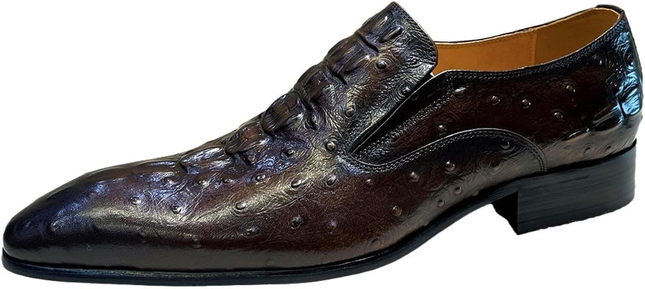 Мужские слипоны Santimon из натуральной кожи с отделкой под страуса, модные туфли для бизнеса и свадьбы, Coffee
Мужские слипоны Santimon из натуральной кожи с отделкой под страуса, модные туфли для бизнеса и свадьбы, Coffee