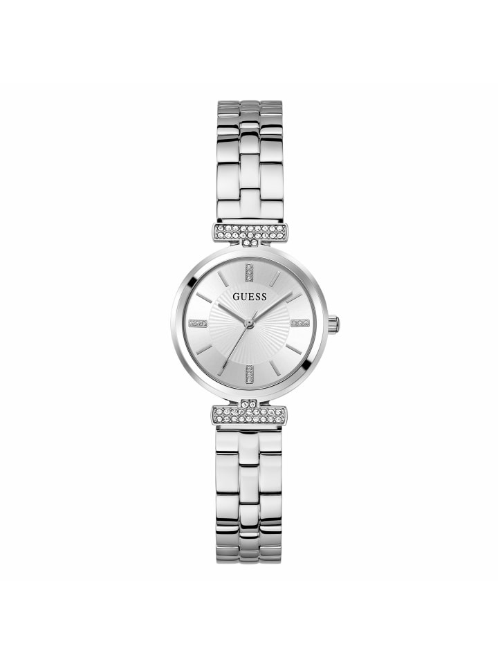 Guess Аналоговые женские часы серебристого цвета
Guess Аналоговые женские часы серебристого цвета