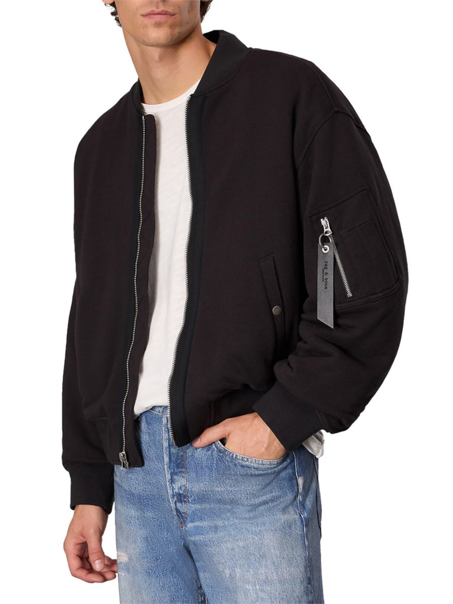 Винтажная куртка-бомбер Manston Solid rag & bone, черный
Винтажная куртка-бомбер Manston Solid rag & bone, черный