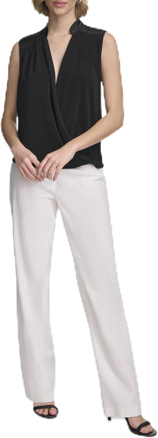 Женский драпированный топ без рукавов Calvin Klein, Black
Женский драпированный топ без рукавов Calvin Klein, Black