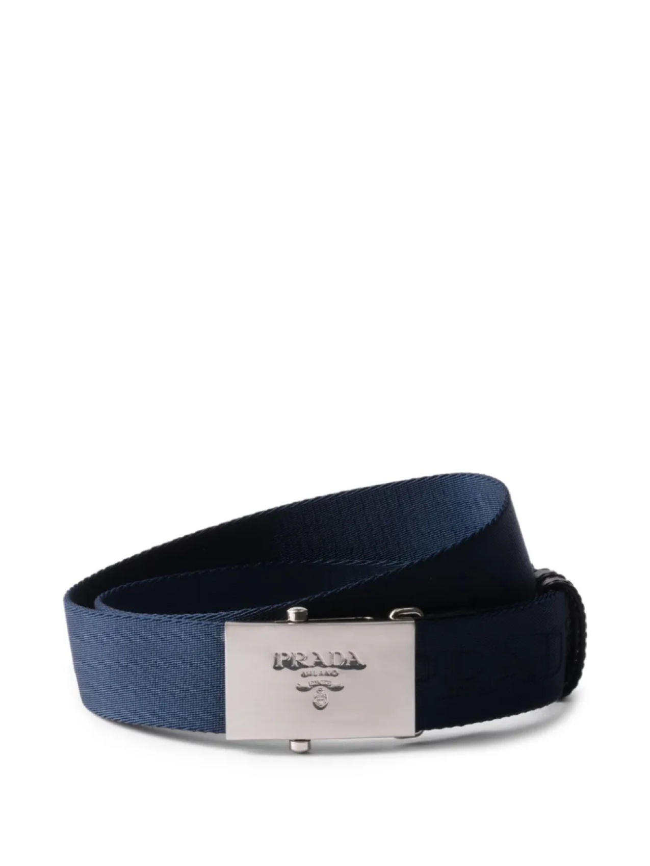Ремень с тисненым логотипом Prada, синий
Ремень с тисненым логотипом Prada, синий