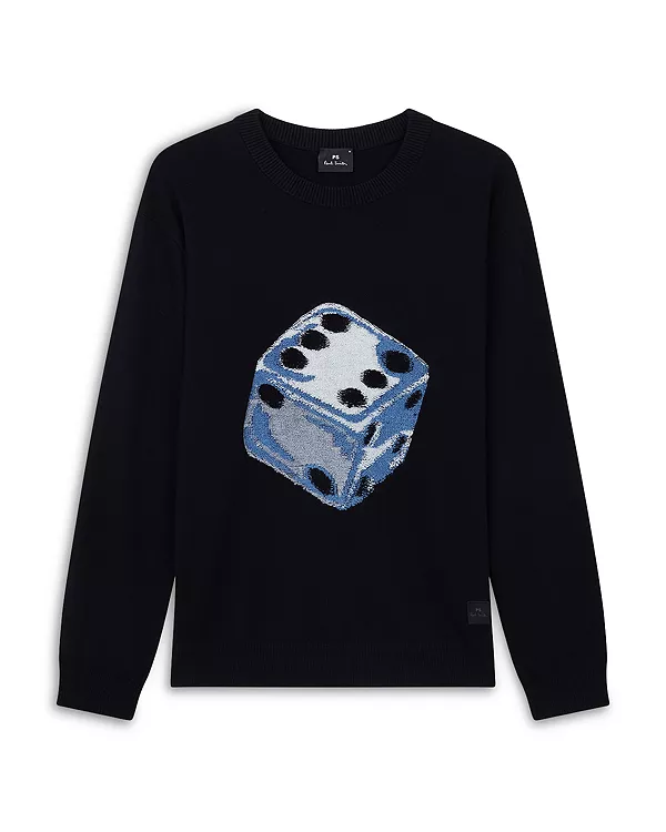 Вязаный свитер с игральными костями Ps Paul Smith, черный
Вязаный свитер с игральными костями Ps Paul Smith, черный