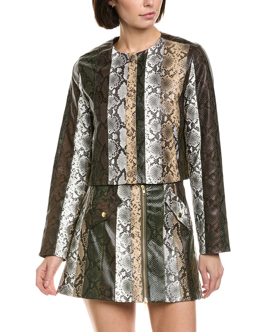 Куртка Cynthia Rowley из веганской кожи в стиле пэчворк Cynthia Rowley, зеленый
Куртка Cynthia Rowley из веганской кожи в стиле пэчворк Cynthia Rowley, зеленый