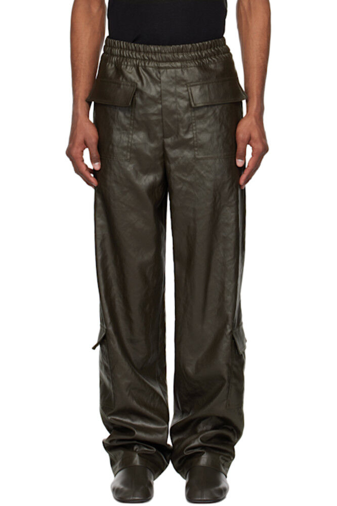 Коричневые креповые брюки-карго Dries Van Noten
Коричневые креповые брюки-карго Dries Van Noten