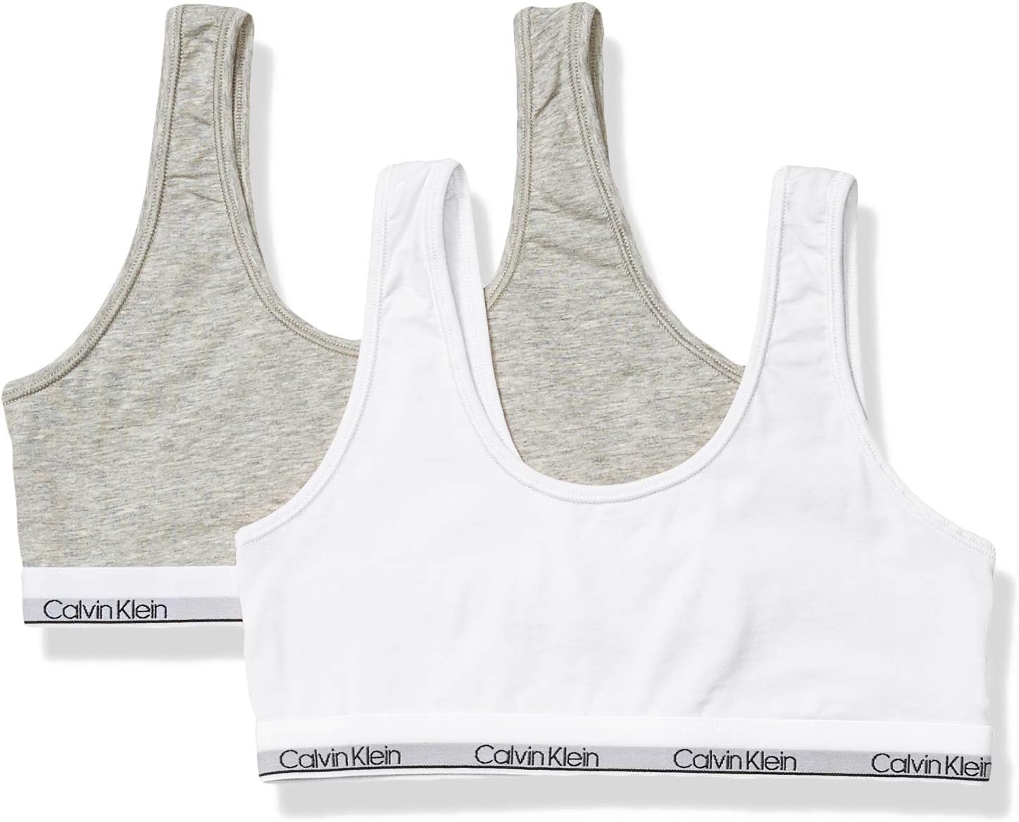 Бюстгальтеры-бралетты Calvin Klein Girls Modern, упаковка и поштучно, 2 Pack - Heather Grey, White
Бюстгальтеры-бралетты Calvin Klein Girls Modern, упаковка и поштучно, 2 Pack - Heather Grey, White