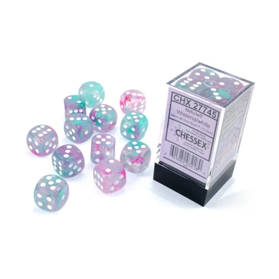 d6 16мм Глициния с белым (12), Dice - Nebula (Chessex)
d6 16мм Глициния с белым (12), Dice - Nebula (Chessex)