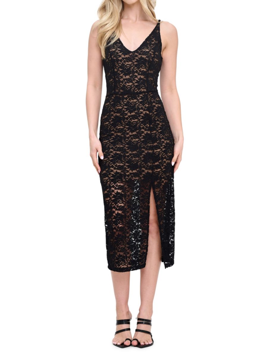Платье-футляр миди с кружевом Renee C., черный
Платье-футляр миди с кружевом Renee C., черный