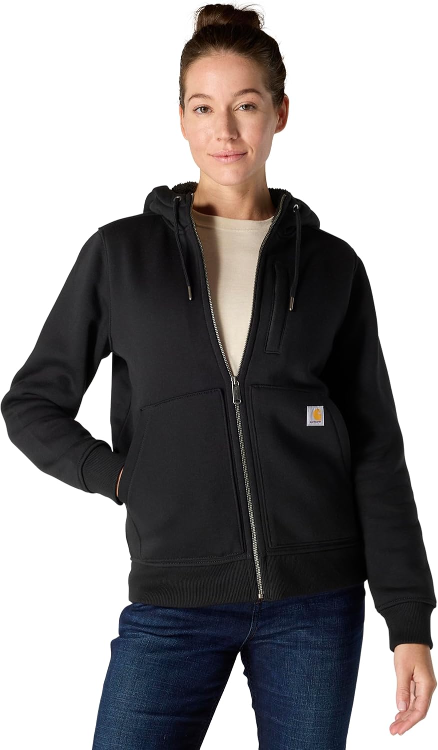 Carhartt Women's Relaxed Fit Midweight Sherpa-Lined Full-Zip Sweatshirt, Black
Carhartt Women's Relaxed Fit Midweight Sherpa-Lined Full-Zip Sweatshirt, Black