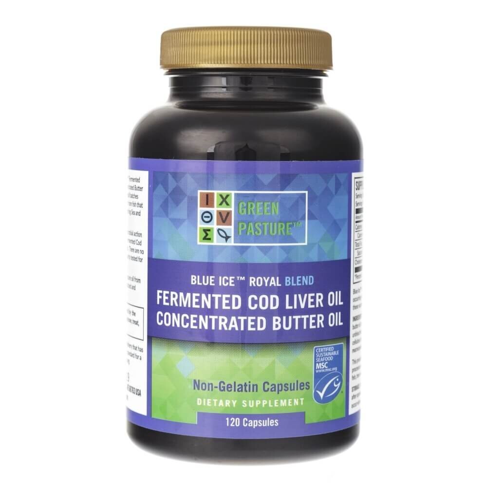 Диетическая добавка, Green Pasture, Blue Ice Butter Oil, рыбий жир, 120 капсул
Диетическая добавка, Green Pasture, Blue Ice Butter Oil, рыбий жир, 120 капсул