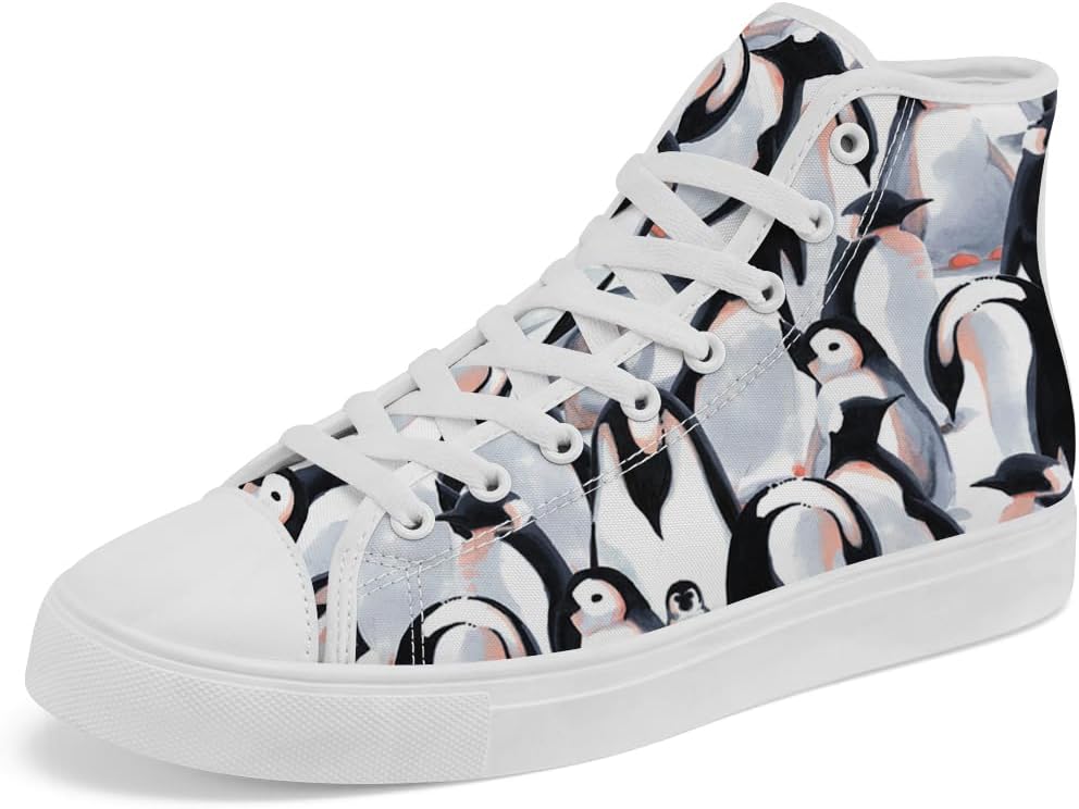 Кеды Chebing для женщин и мужчин Penguin высокие шнуровка на шнурках текстильные кеды Подарки для парня и девушки, белый
Кеды Chebing для женщин и мужчин Penguin высокие шнуровка на шнурках текстильные кеды Подарки для парня и девушки, белый