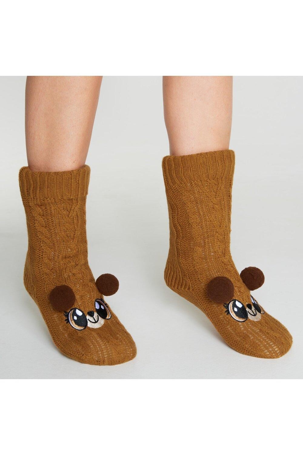 Носки-тапочки с медведем CityComfort, коричневый
Носки-тапочки с медведем CityComfort, коричневый