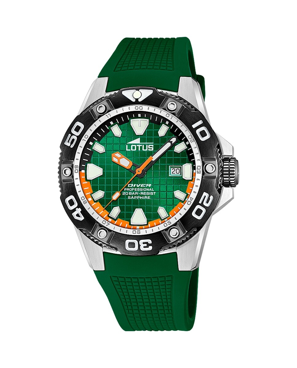 Мужские часы 18927/3 Diver в зеленой резине LOTUS, зеленый
Мужские часы 18927/3 Diver в зеленой резине LOTUS, зеленый