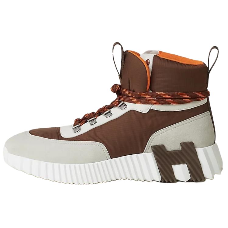 HERMES Мужские повседневные туфли Klimb High Top, коричневые
HERMES Мужские повседневные туфли Klimb High Top, коричневые