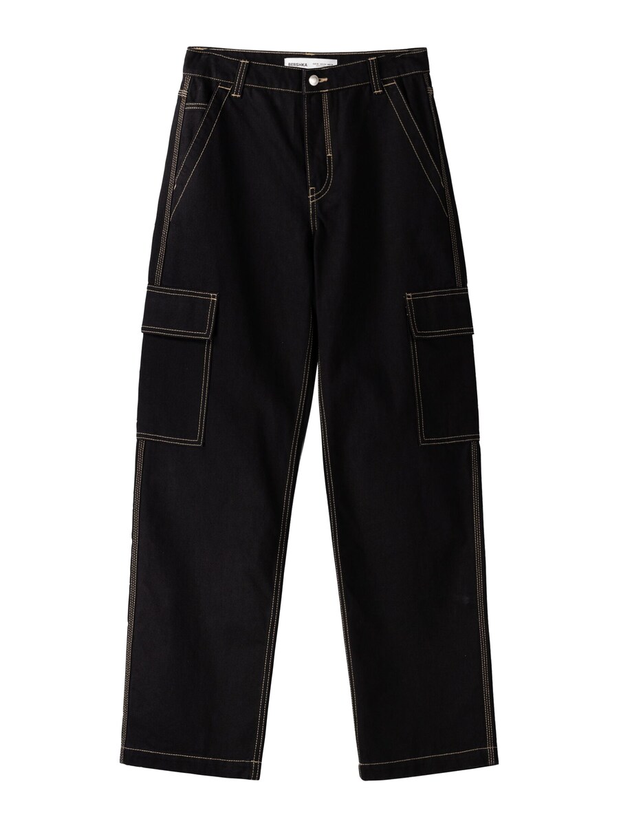 Джинсы-карго свободного кроя Bershka, черный
Джинсы-карго свободного кроя Bershka, черный