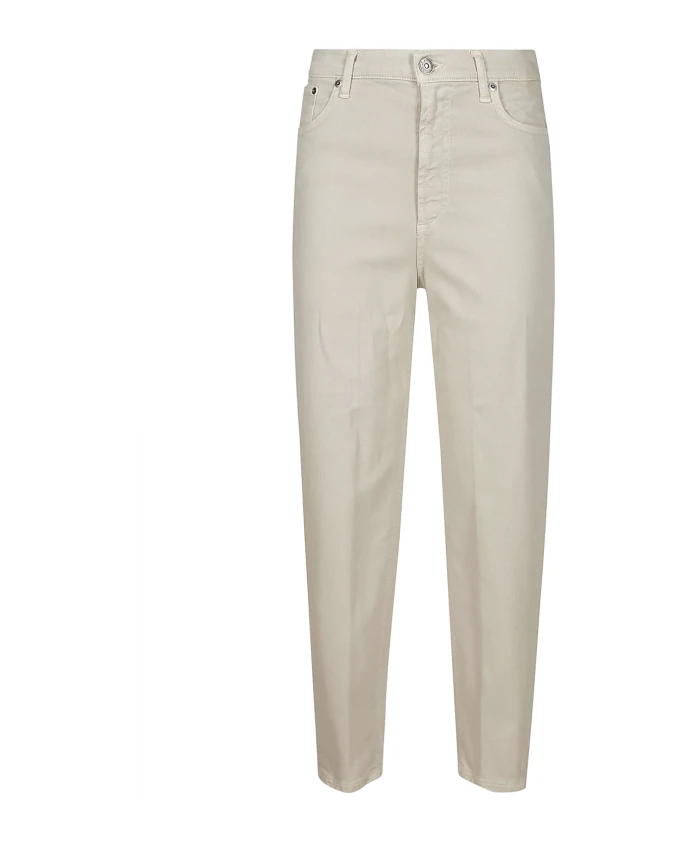 Брюки с высокой талией и свободным кроем. Dondup, бежевый
Брюки с высокой талией и свободным кроем. Dondup, бежевый