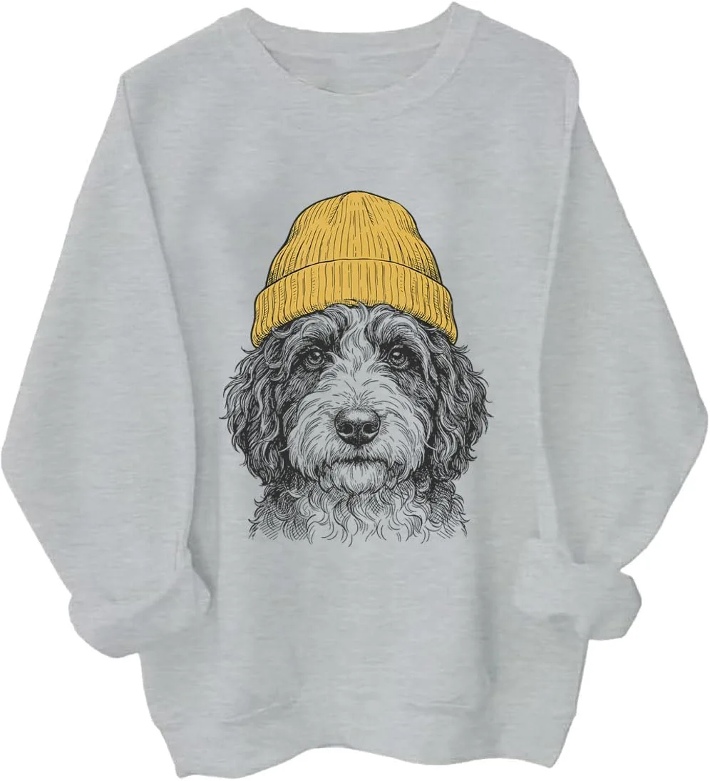 Бернедудль в свитере с шапкой, худи с милым рисунком щенка Czbic
Бернедудль в свитере с шапкой, худи с милым рисунком щенка Czbic