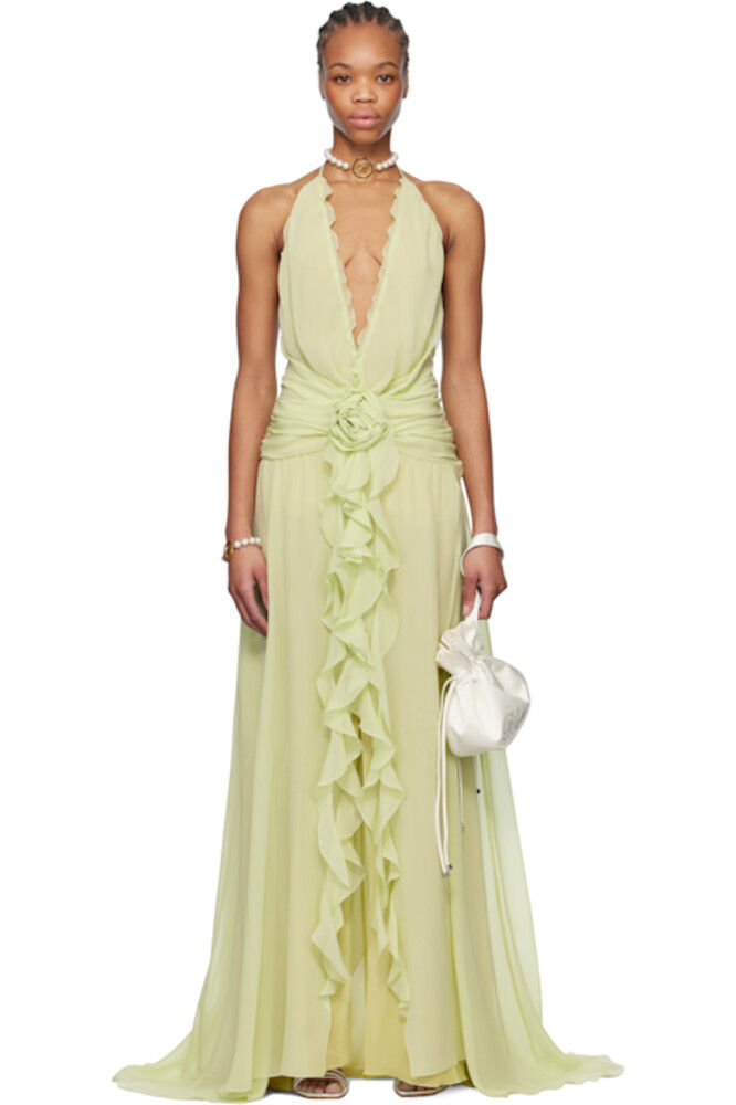 Платье макси с зелеными розами Blumarine
Платье макси с зелеными розами Blumarine