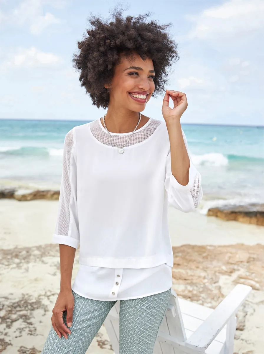 Блузка Heine из крепа, белый
Блузка Heine из крепа, белый