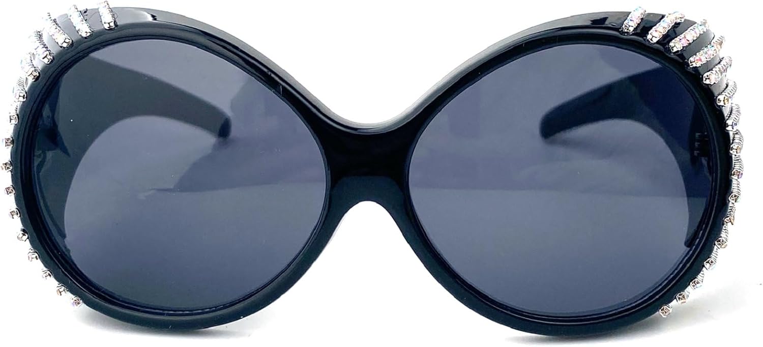 Блестящие большие круглые солнцезащитные очки со стразами, идеально подходящие для фестивалей и вечеринок, модные солнцезащитные очки в стиле панк Y2K для женщин mincl, Black
Блестящие большие круглые солнцезащитные очки со стразами, идеально подходящие для фестивалей и вечеринок, модные солнцезащитные очки в стиле панк Y2K для женщин mincl, Black