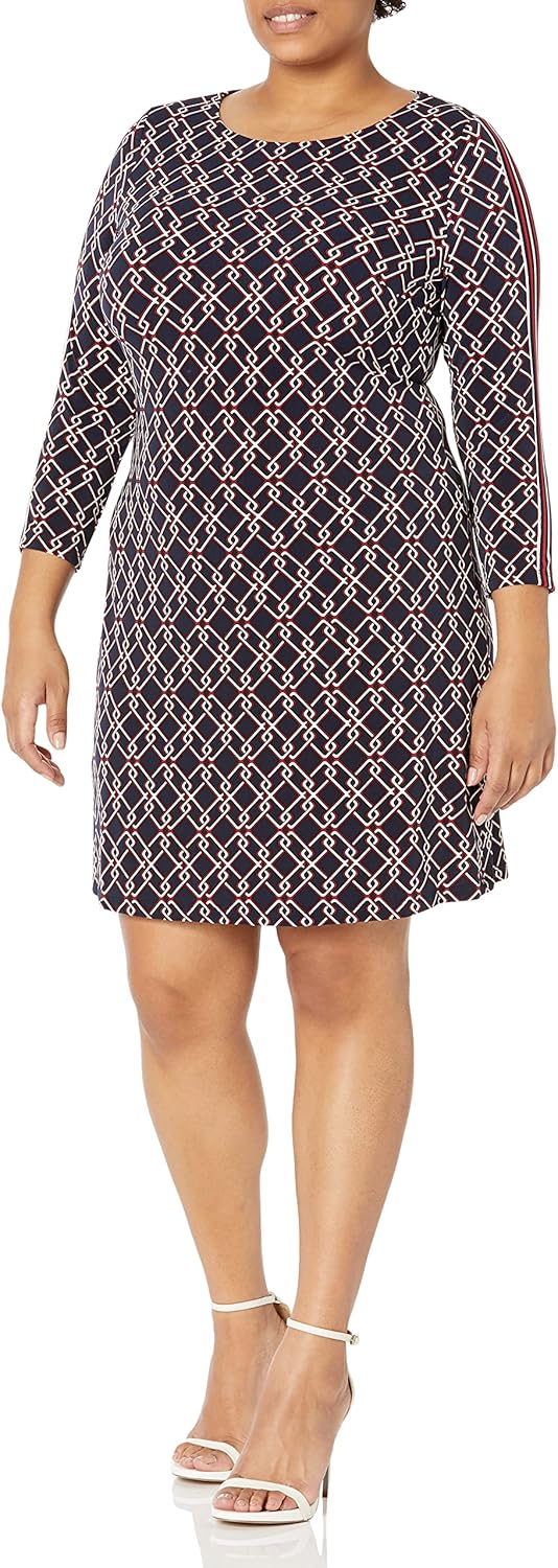 Женское универсальное платье-трапеция Tommy Hilfiger с рукавами 3/4, Sky Captain Multi
Женское универсальное платье-трапеция Tommy Hilfiger с рукавами 3/4, Sky Captain Multi