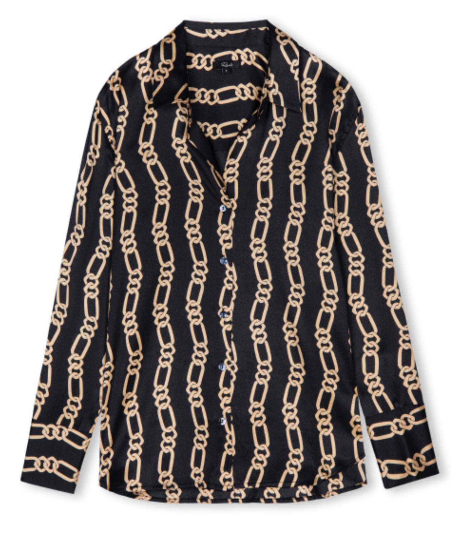 Рубашка Ledger в черном и золотом цвете с цепочкой Rails
Рубашка Ledger в черном и золотом цвете с цепочкой Rails