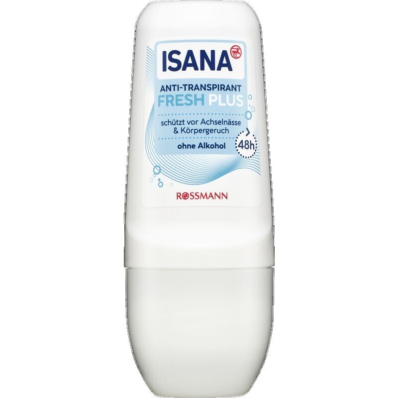 Антиперспирант шариковый Fresh Plus ISANA, 50 ml
Антиперспирант шариковый Fresh Plus ISANA, 50 ml