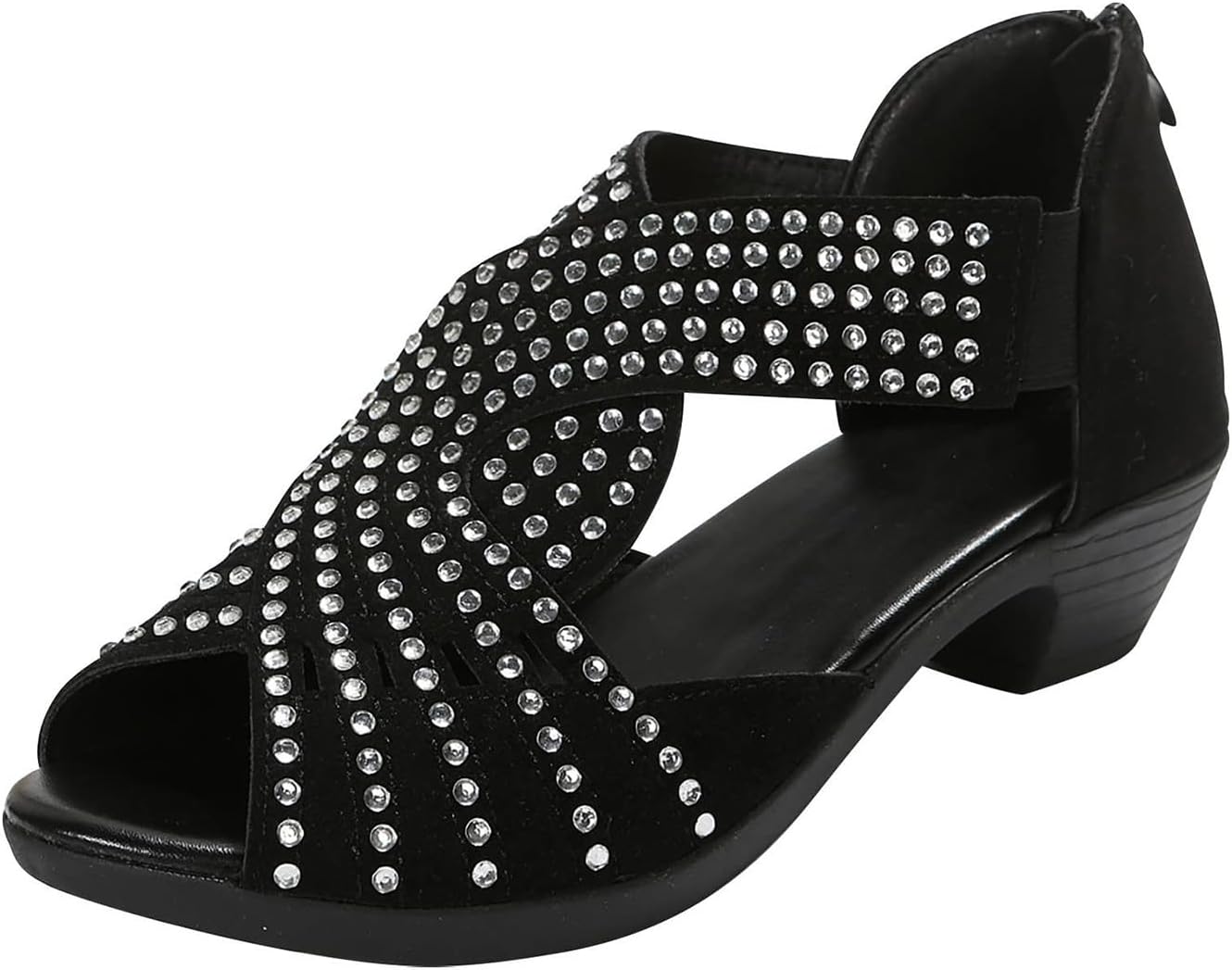 Женские босоножки на танкетке, летние модные, больших размеров, с открытым носком, на молнии, для ходьбы, повседневные легкие босоножки с кристаллами для танцев, удобные, дышащие, с вырезами Kajxz, черный
Женские босоножки на танкетке, летние модные, больших размеров, с открытым носком, на молнии, для ходьбы, повседневные легкие босоножки с кристаллами для танцев, удобные, дышащие, с вырезами Kajxz, черный