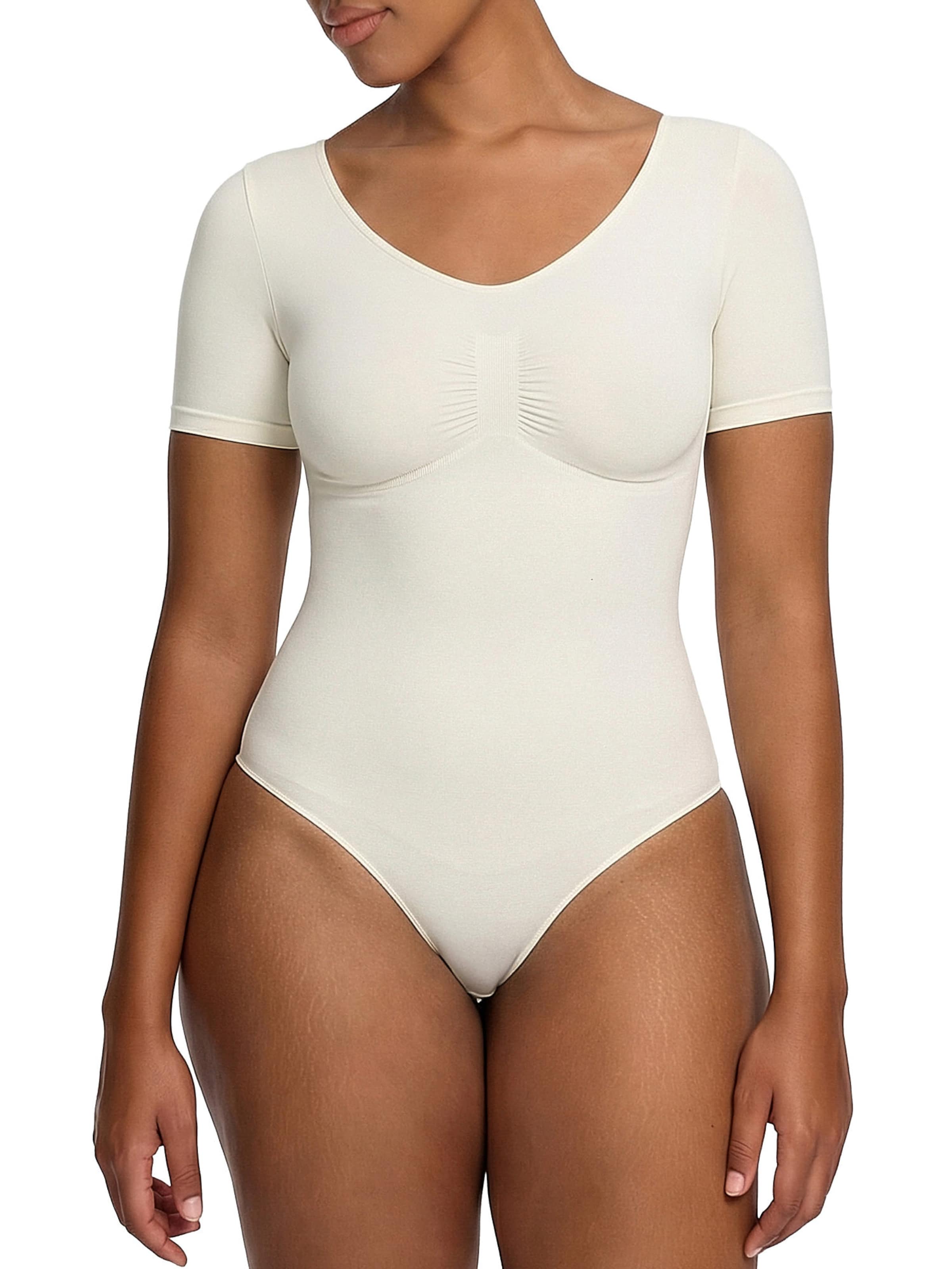 Creamy Корректирующий боди 'T-Shirt Bodysuit Sculpting Shapewear mit String' в белом цвете
Creamy Корректирующий боди 'T-Shirt Bodysuit Sculpting Shapewear mit String' в белом цвете