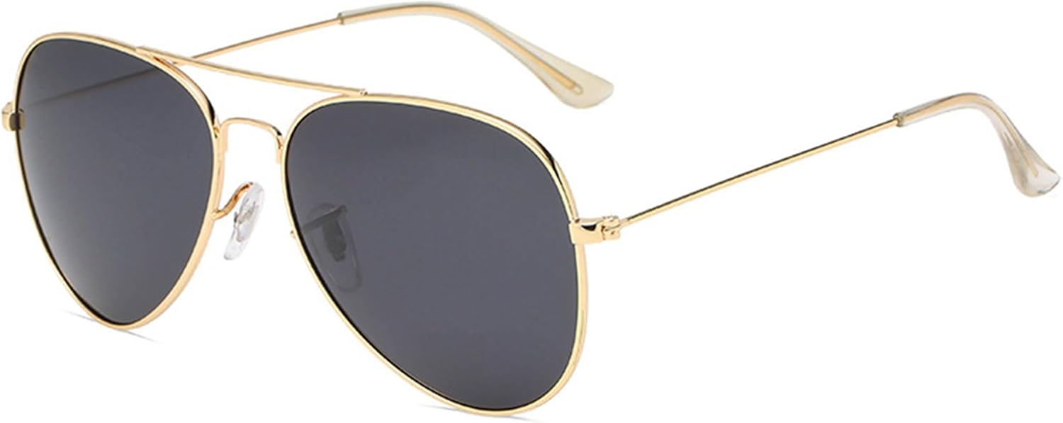 Классические металлические поляризованные солнцезащитные очки для мужчин и женщин, пилотские очки-авиаторы для активного отдыха на природе ALKAHE, Gold Frame Grey Lens
Классические металлические поляризованные солнцезащитные очки для мужчин и женщин, пилотские очки-авиаторы для активного отдыха на природе ALKAHE, Gold Frame Grey Lens