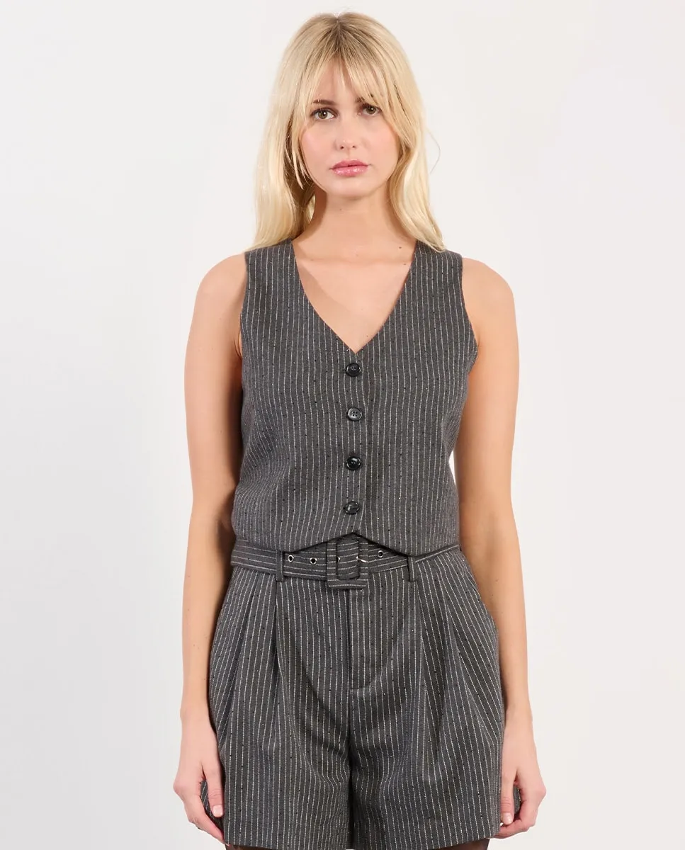 Женский жилет с V-образным вырезом Lili Sidonio, серый
Женский жилет с V-образным вырезом Lili Sidonio, серый