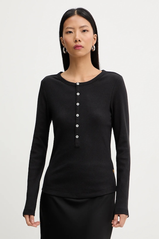 Хенли лонгслив slim G-Star, черный
Хенли лонгслив slim G-Star, черный