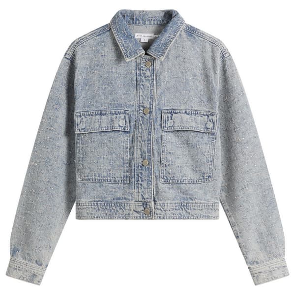 Джинсовая куртка с кристаллами Good American, индиго
Джинсовая куртка с кристаллами Good American, индиго