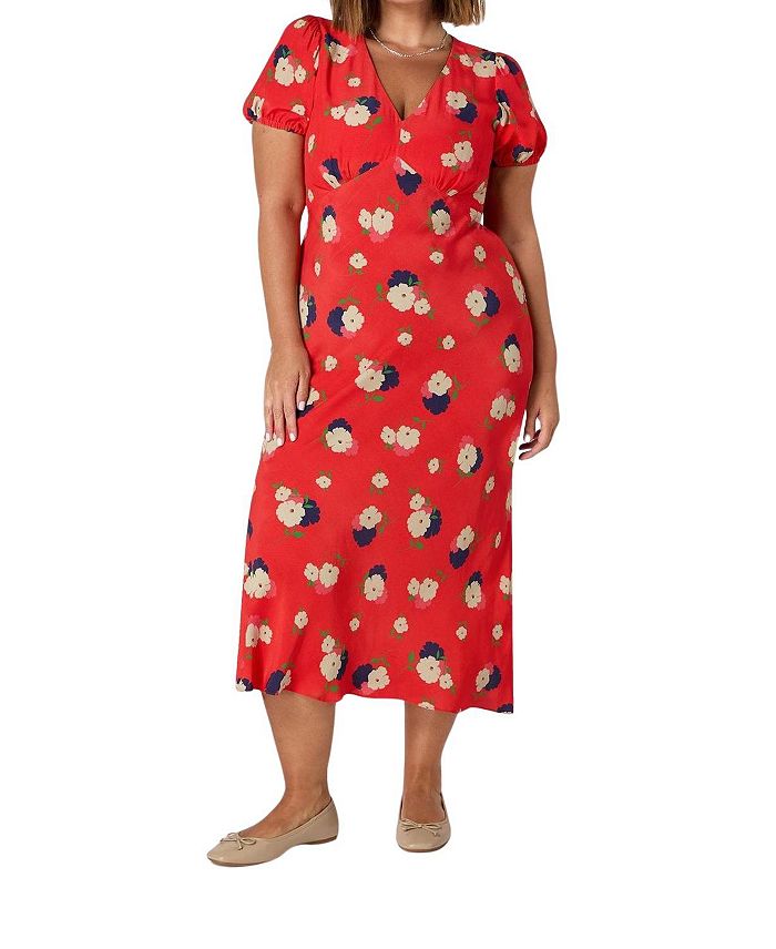 Цветочное миди-платье с пышными рукавами Live Unlimited, красный
Цветочное миди-платье с пышными рукавами Live Unlimited, красный