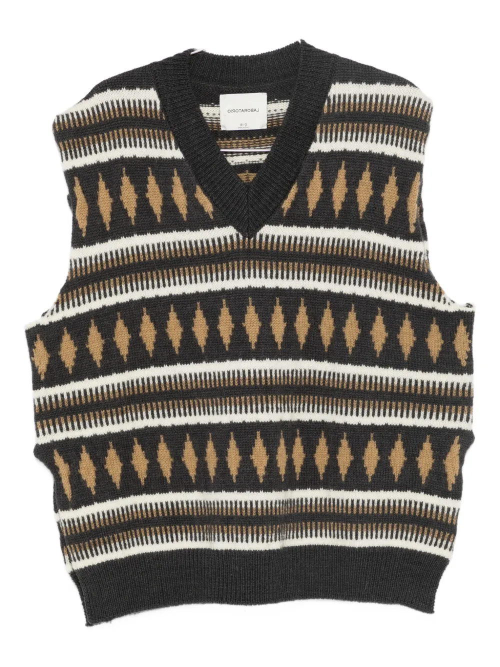 Жилет с ромбовидным узором Laboratorio Capri, коричневый
Жилет с ромбовидным узором Laboratorio Capri, коричневый