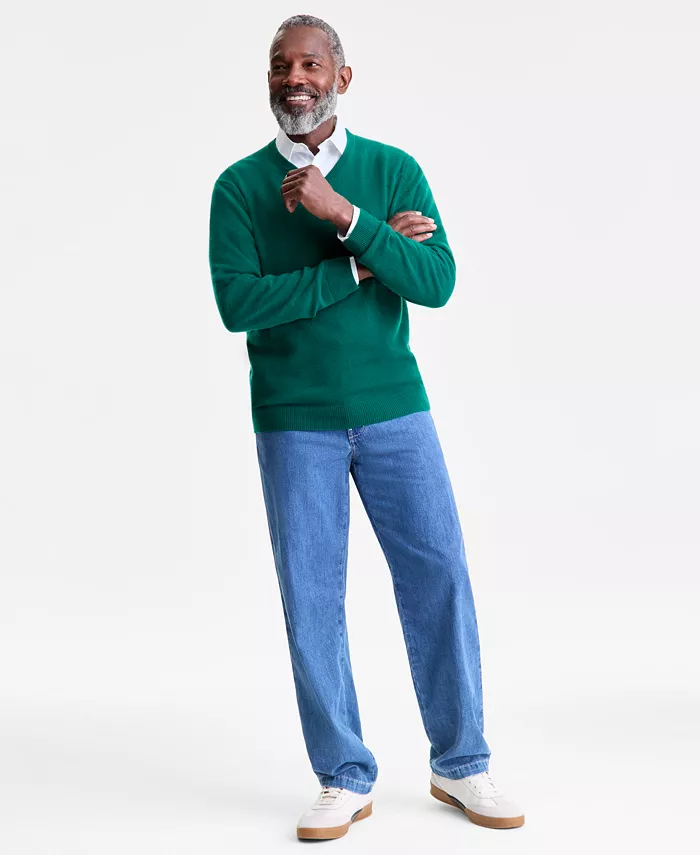 Мужской свитер с V-образным вырезом из 100% кашемира Club Room, зеленый
Мужской свитер с V-образным вырезом из 100% кашемира Club Room, зеленый