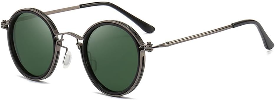 Мужские поляризованные солнцезащитные очки в металлической круглой оправе, женские солнцезащитные очки в стиле ретро с защитой от УФ-излучения UV400 HDUBFY, Gun Black Green
Мужские поляризованные солнцезащитные очки в металлической круглой оправе, женские солнцезащитные очки в стиле ретро с защитой от УФ-излучения UV400 HDUBFY, Gun Black Green