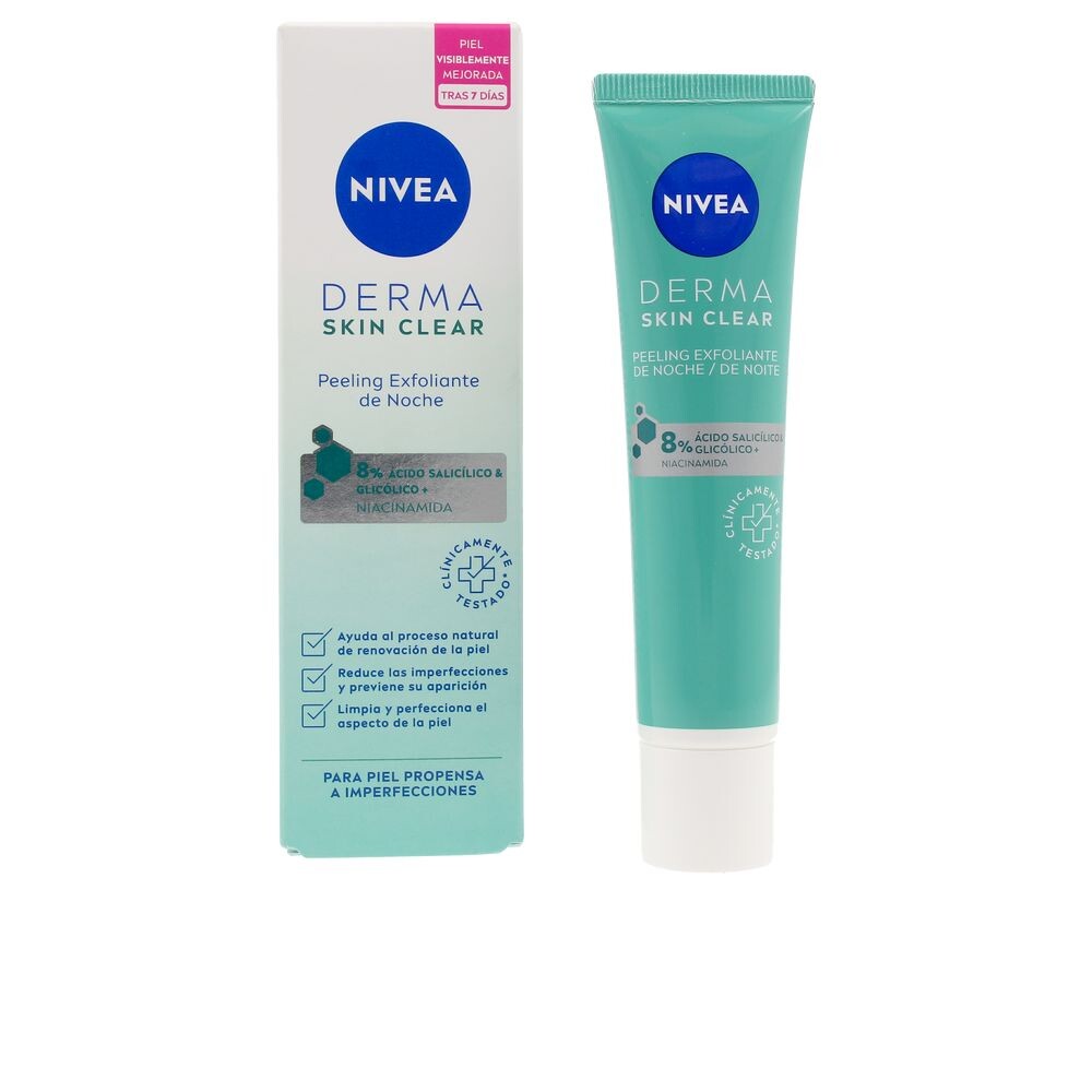 Скраб для лица Derma skin clear peeling exfoliante facial noche Nivea, 40 мл 
Скраб для лица Derma skin clear peeling exfoliante facial noche Nivea, 40 мл