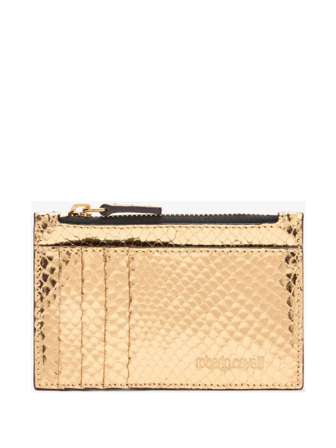 Держатель для карт из металлической кожи Roberto Cavalli, золотой
Держатель для карт из металлической кожи Roberto Cavalli, золотой