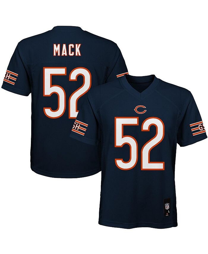 Реплика игрока Big Boys and Girls Khalil Mack Navy Chicago Bears Outerstuff, синий
Реплика игрока Big Boys and Girls Khalil Mack Navy Chicago Bears Outerstuff, синий