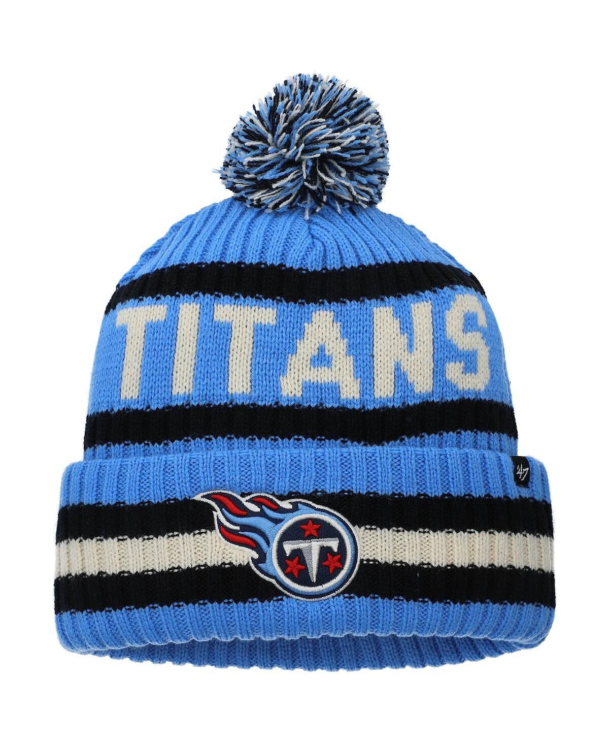 Мужская голубая вязаная шапка с манжетами и помпоном Tennessee Titans Bering '47 '47 Brand
Мужская голубая вязаная шапка с манжетами и помпоном Tennessee Titans Bering '47 '47 Brand