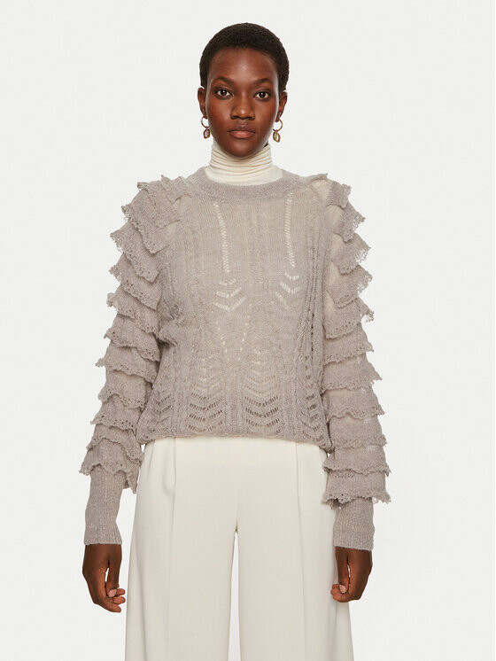 Пуловер свободного кроя Twinset, серый
Пуловер свободного кроя Twinset, серый