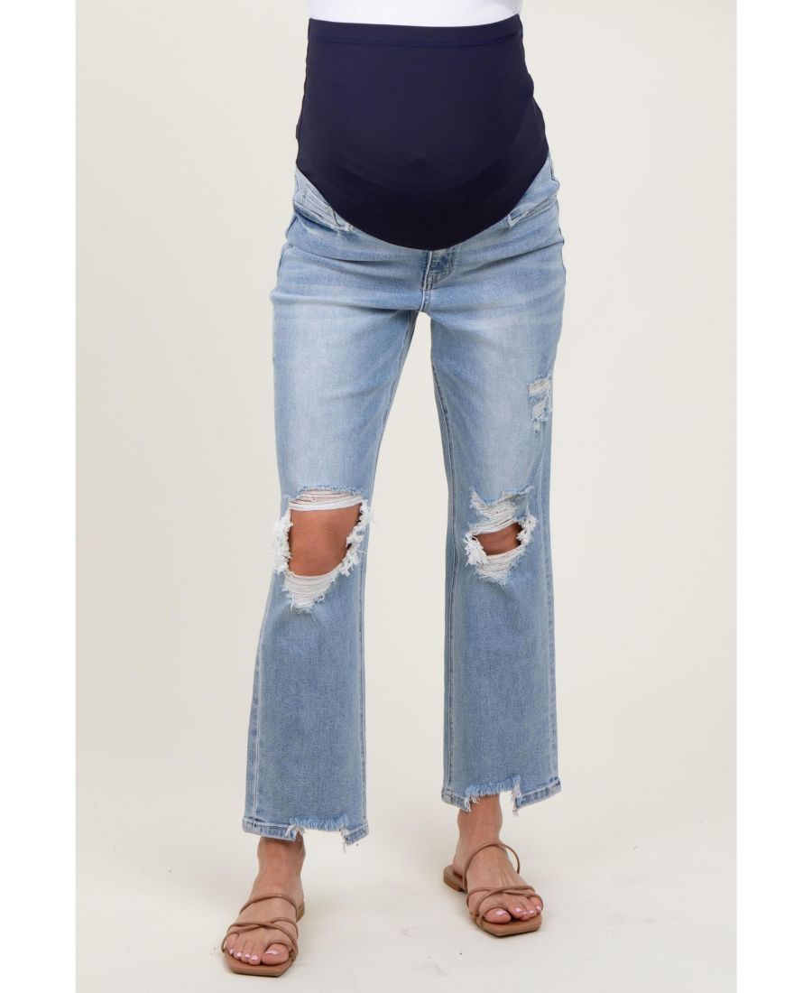 Светло-голубые джинсы для беременных прямого кроя с вырезами и потертостями, укороченные до щиколотки Pinkblush, Light blue
Светло-голубые джинсы для беременных прямого кроя с вырезами и потертостями, укороченные до щиколотки Pinkblush, Light blue