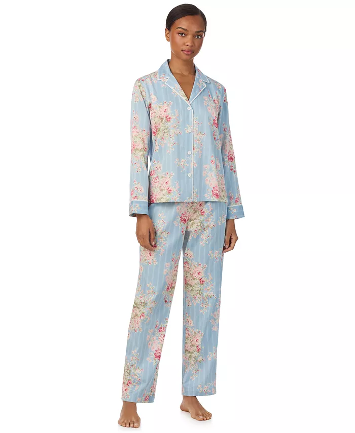 Женский пижамный комплект с цветочным принтом Lauren Ralph Lauren, синий
Женский пижамный комплект с цветочным принтом Lauren Ralph Lauren, синий