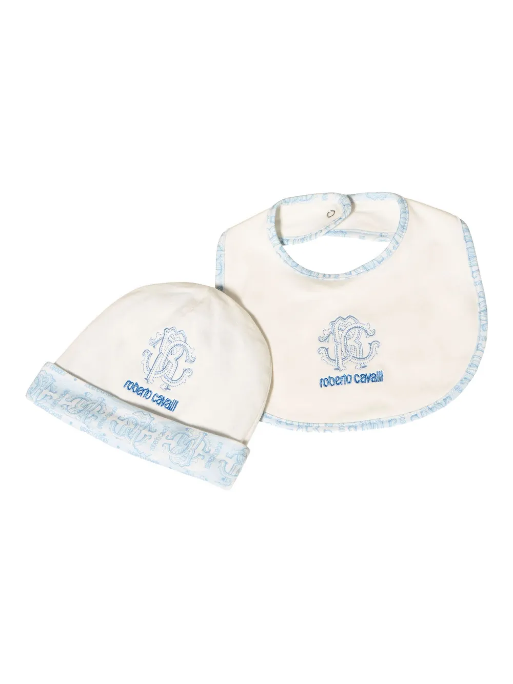 Комплект для новорожденного с вышитым логотипом Roberto Cavalli Junior, нейтральный
Комплект для новорожденного с вышитым логотипом Roberto Cavalli Junior, нейтральный