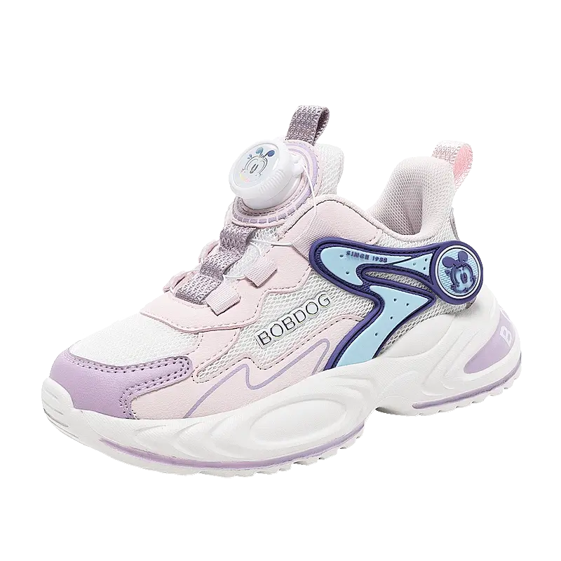 Низкие кроссовки для бега с защитой от ударов и износостойкостью для детей BOBDOG, розовый/фиолетовый 
Низкие кроссовки для бега с защитой от ударов и износостойкостью для детей BOBDOG, розовый/фиолетовый
