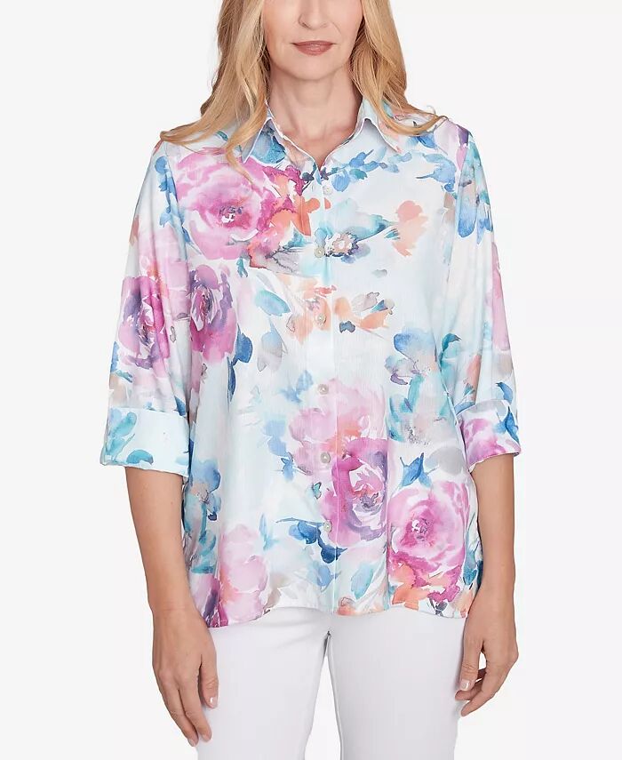 Топ Petite Classics с цветочным акварельным принтом на пуговицах Alfred Dunner, фиолетовый
Топ Petite Classics с цветочным акварельным принтом на пуговицах Alfred Dunner, фиолетовый