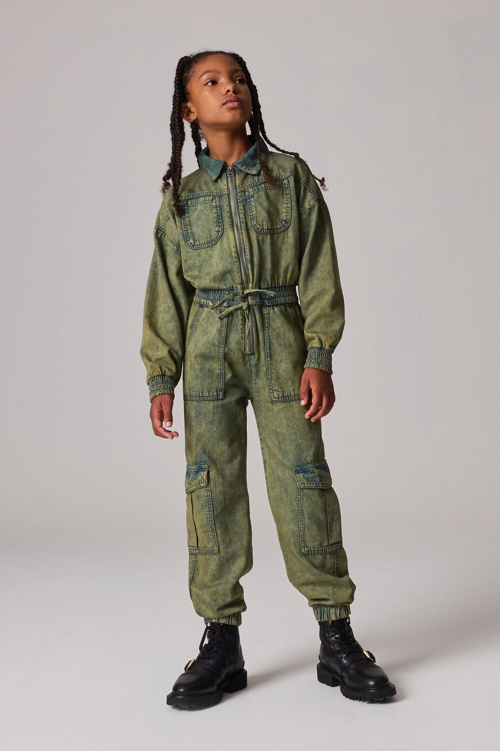 Девочки Charli Washed джинсовый комбинезон карго Smallsaints, зеленый
Девочки Charli Washed джинсовый комбинезон карго Smallsaints, зеленый