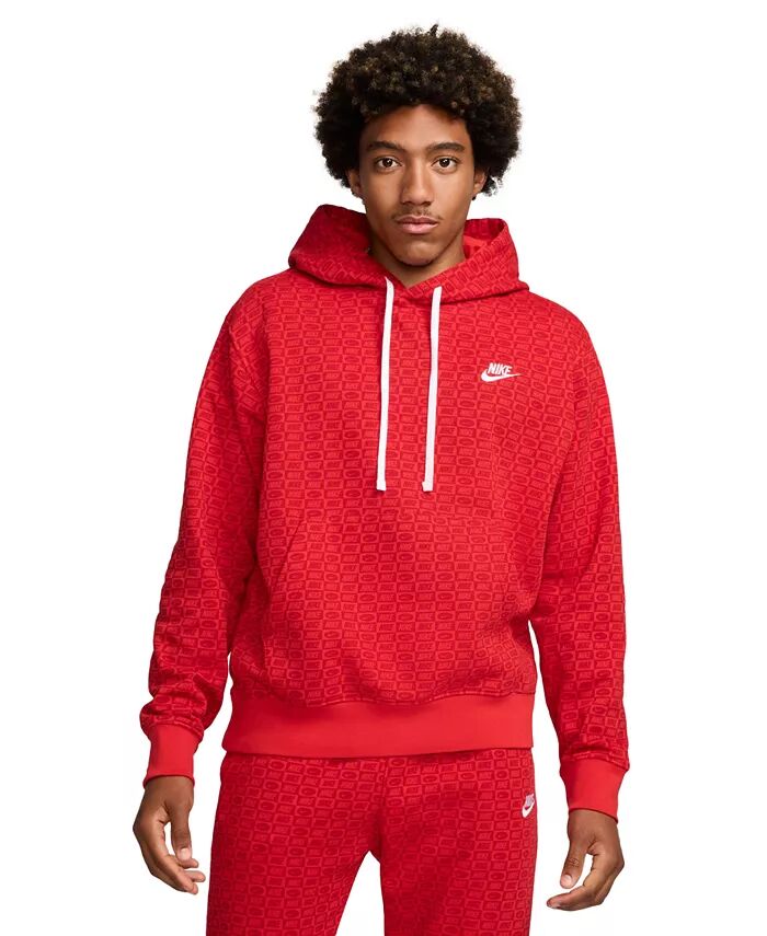 Мужская спортивная одежда Club флисовый пуловер с принтом по всей поверхности Nike, красный
Мужская спортивная одежда Club флисовый пуловер с принтом по всей поверхности Nike, красный